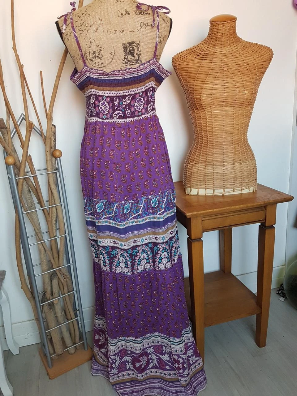 Long purple and multicolored dress – photo 4